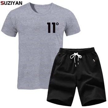 

T-Shirt Men's Set Summer 2019 New High Quality Men's Brand T-shirt Set 2 Pieces Casual Short-sleeved Fashion Printing T-shirt
