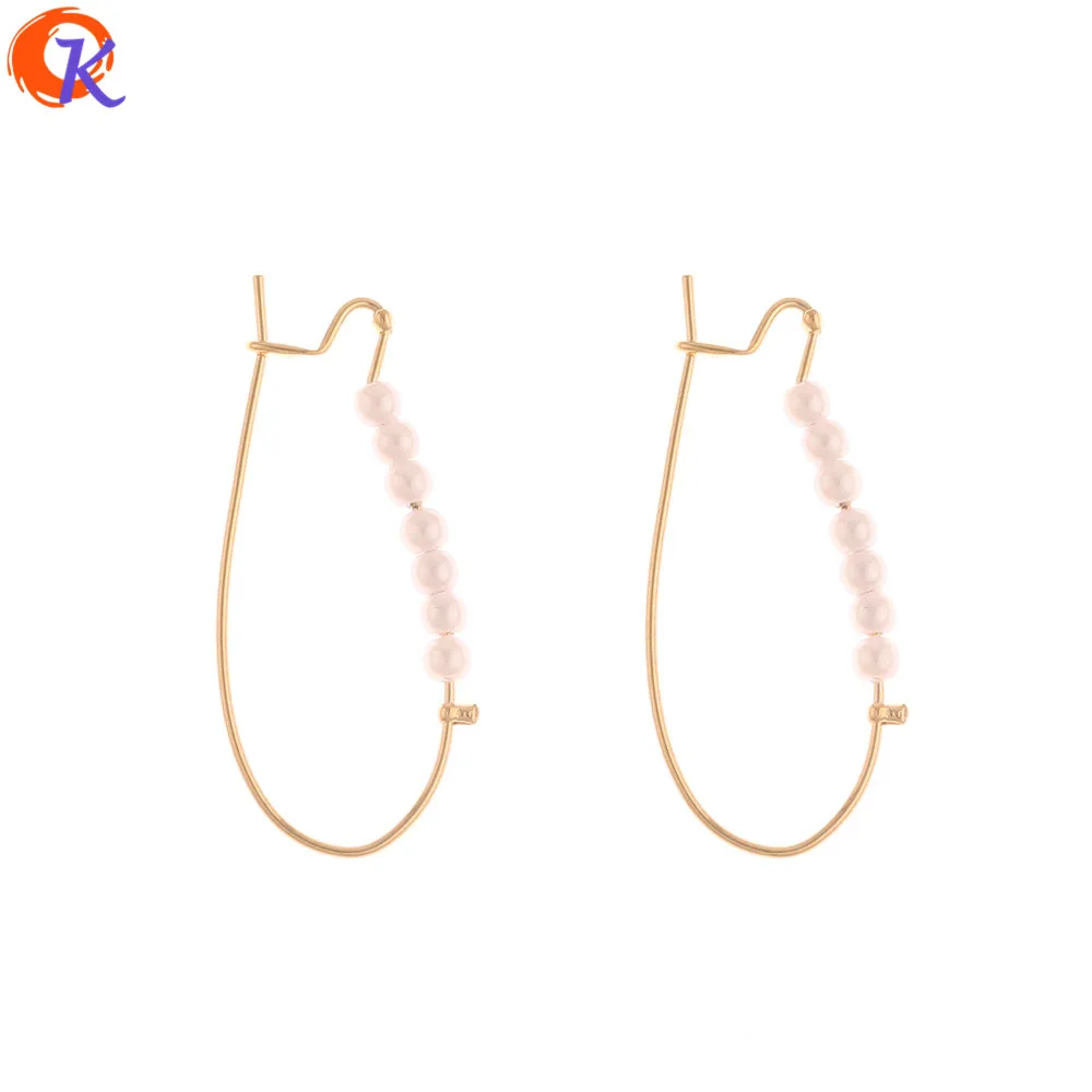 Cordial Design 50Pcs 15*36MM Jewelry Accessories/Hand Made/Imitation Pearl/Genuine Gold Plating/DIY Making/Earrings Hooks | Украшения и