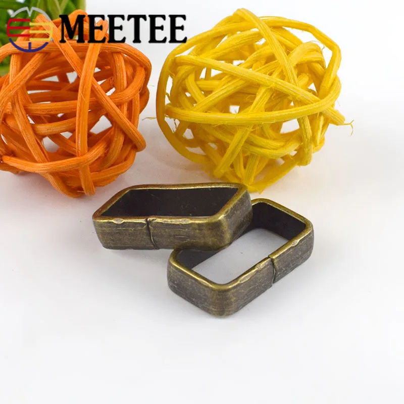 Meetee 5/10/20 шт. 20/25 мм Ручная петля для ремня медные серебряные ремни кольцо пряжки