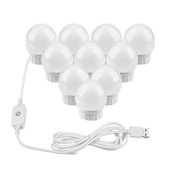 

LED Makeup Mirror Light Bulbs Bathroom Mirror USB Dimmable Vanity Cosmetic Mirror Light