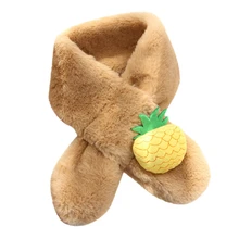 Children's Warm Scarf High Imitation Rabbit Fur Scarf Children's Winter Plush Scarf Thicken Grass Scarves Kids foulard snood A40