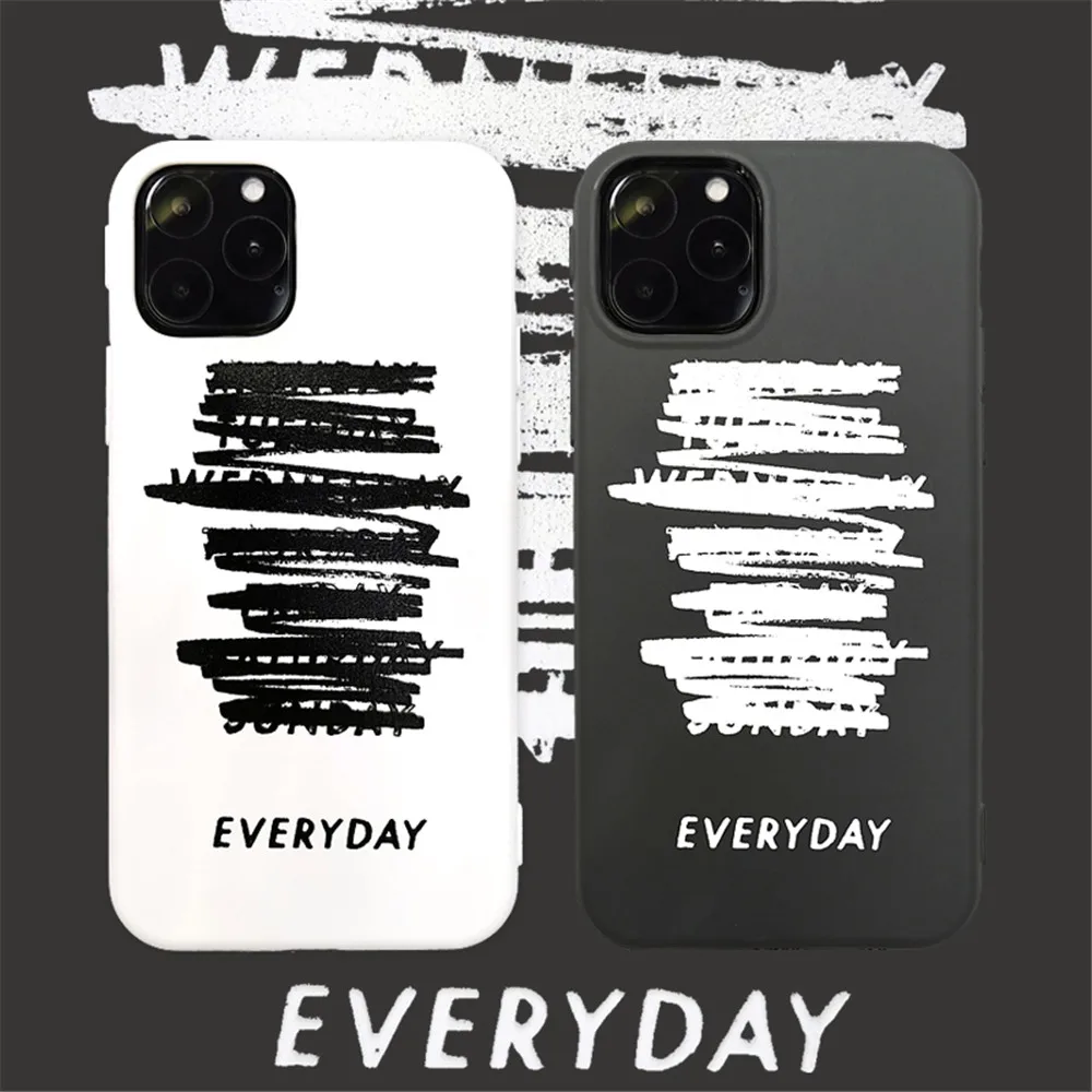 New Everyday White&ampBlack TPU Fitted Case For Apple iPhone 11Pro Max X XS Soft Phone Cover XR 6 6S 7 8 Plus | Мобильные телефоны