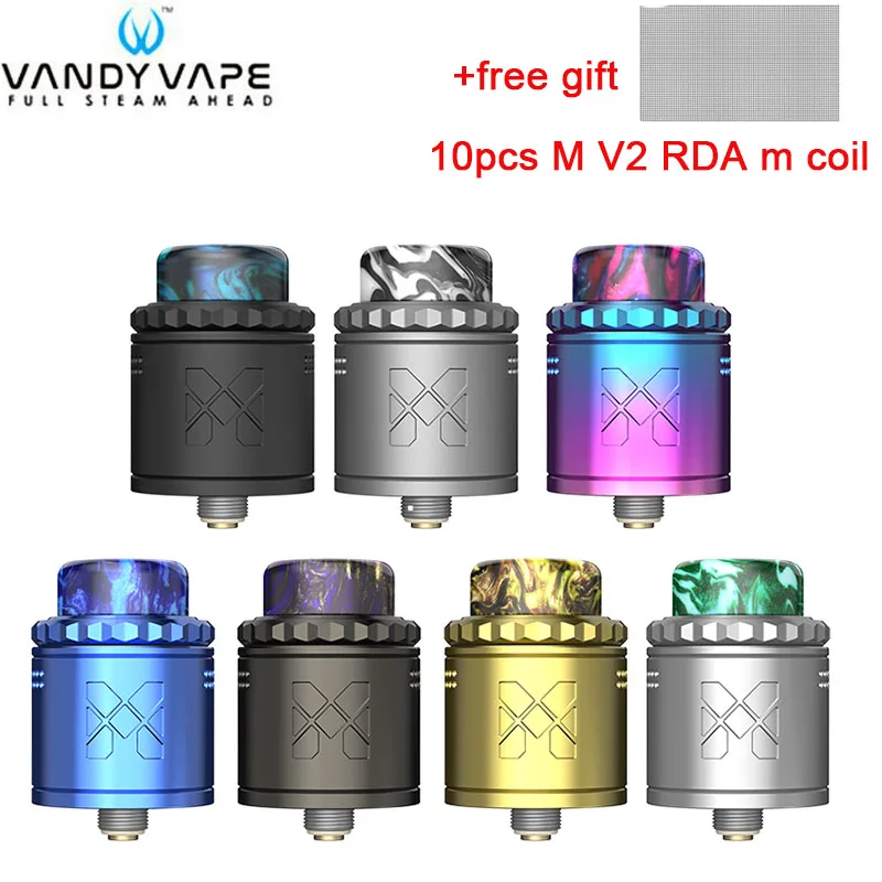 Goedkoop Originele Vandy Vape Mesh V2 RDA Tank M V2 RDA 2ml Verstuiver fit met A1 Ni80 Dual SS316L M Draad vandyvape Vaporizer