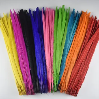 

Wholesale 100Pcs/Lot 40-45CM 16-18Inch Ringneck Pheasant Tail Feathers Wedding Decorations Decor Feathers for Crafts Natural