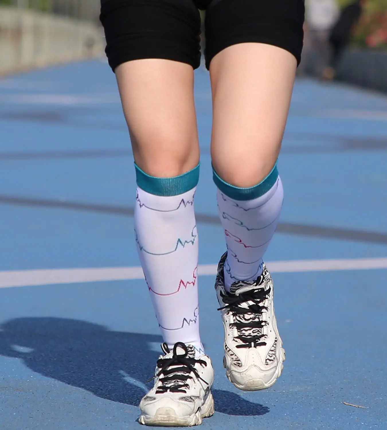 Meias de Compressão dos Homens para Mulheres Pares Pacote Joelho Alto 30 Mmhg Esportes Meias Edema Diabetes Varizes Correndo Tamanho s m 3 - 14 Pijamas e Moda Íntima