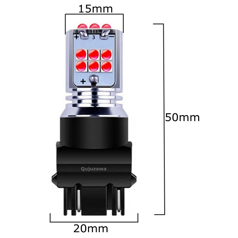 2 шт. T25 3157 3156 P27/7 Вт P27W супер яркий 1800LM LED-камера заднего вида для автомобиля лампы Тормозная лампа дневные ходовые огни поворотники