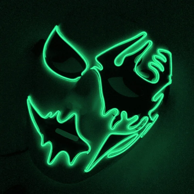 3 Маска для Хэллоуина, маска для сна, декоративная маска для лица для мужчин и женщин, карнавальный костюм, светодиодная светящаяся маска - Цвет: 3