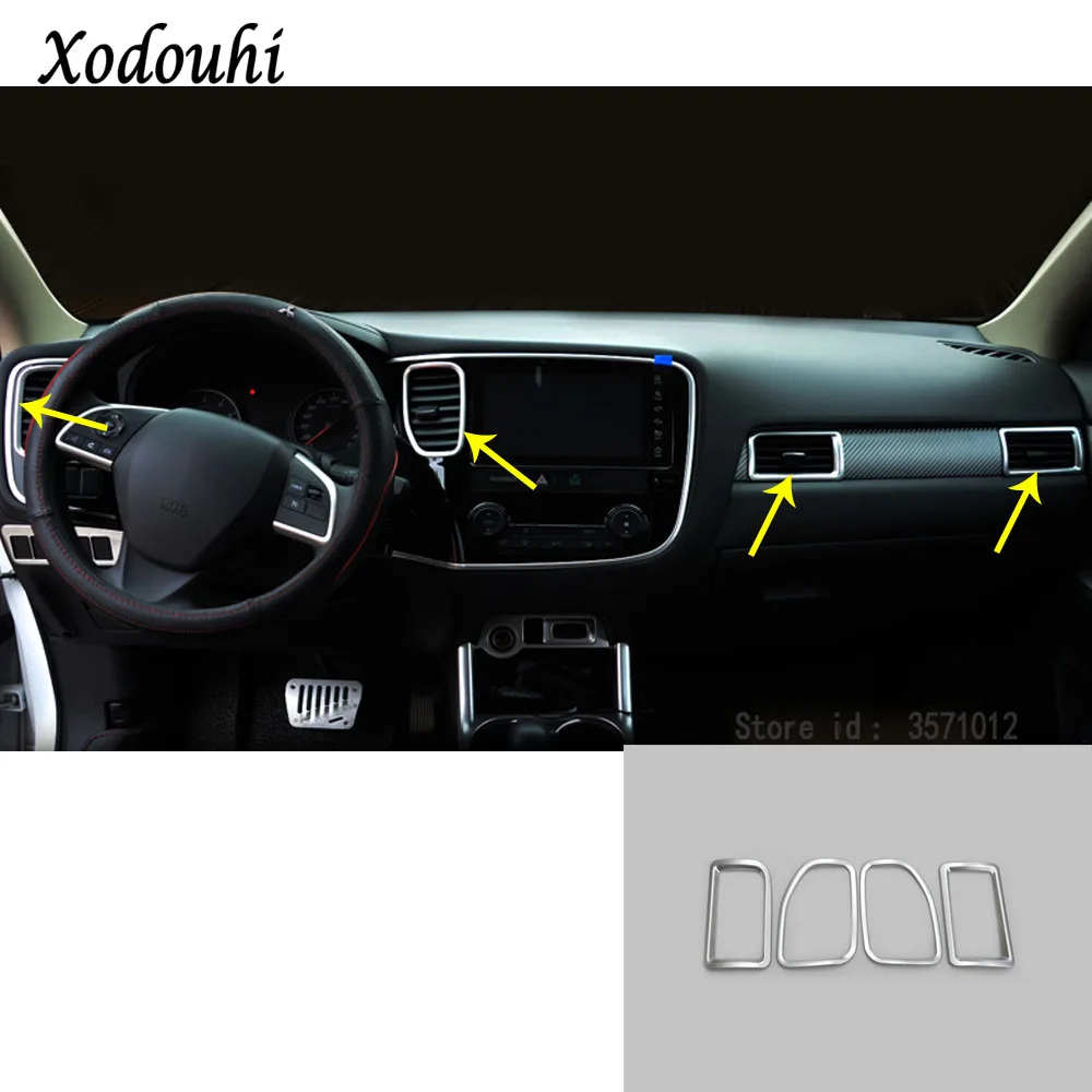 Chrome Front Side Air Vent Cover Trim For Mitsubishi ASX Outlander Sport RVR 13