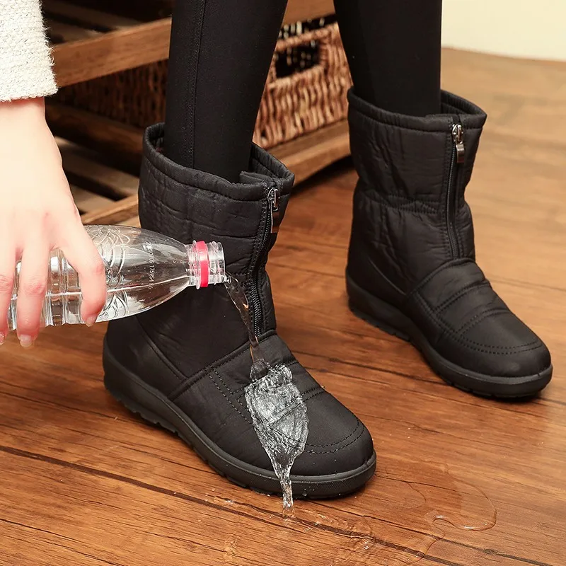 

Snow boots for women 2022 old lady winter boots thick plush waterproof non-slip comfortable boots woman warm fur botas mujer