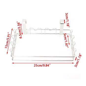 

Kitchen Stainless Steel Hanger Cupboard Trash Bags Holder Garbage Hanging Rack
