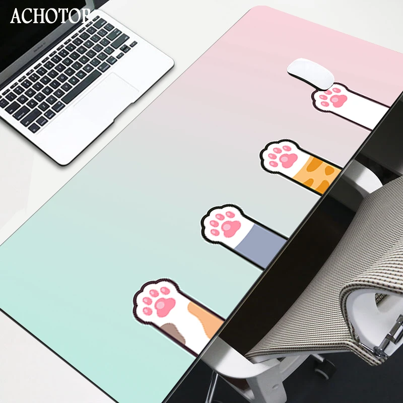

900x400mm Cute Cat Large Anime Mouse Pad XXL Computer Gamer Keyboard Mouse Mat Gaming Mousepad for PC Office Desk Pad Kawaii XL