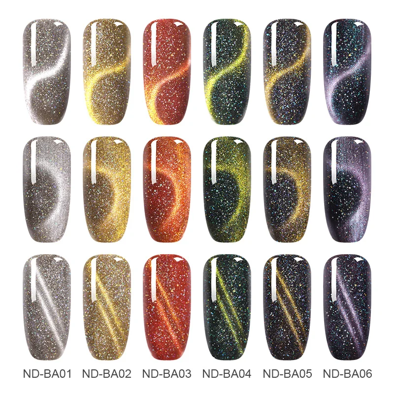 NICOLE DIARY 8 мл голографический кошачий глаз УФ-гель Manetic сильный ...