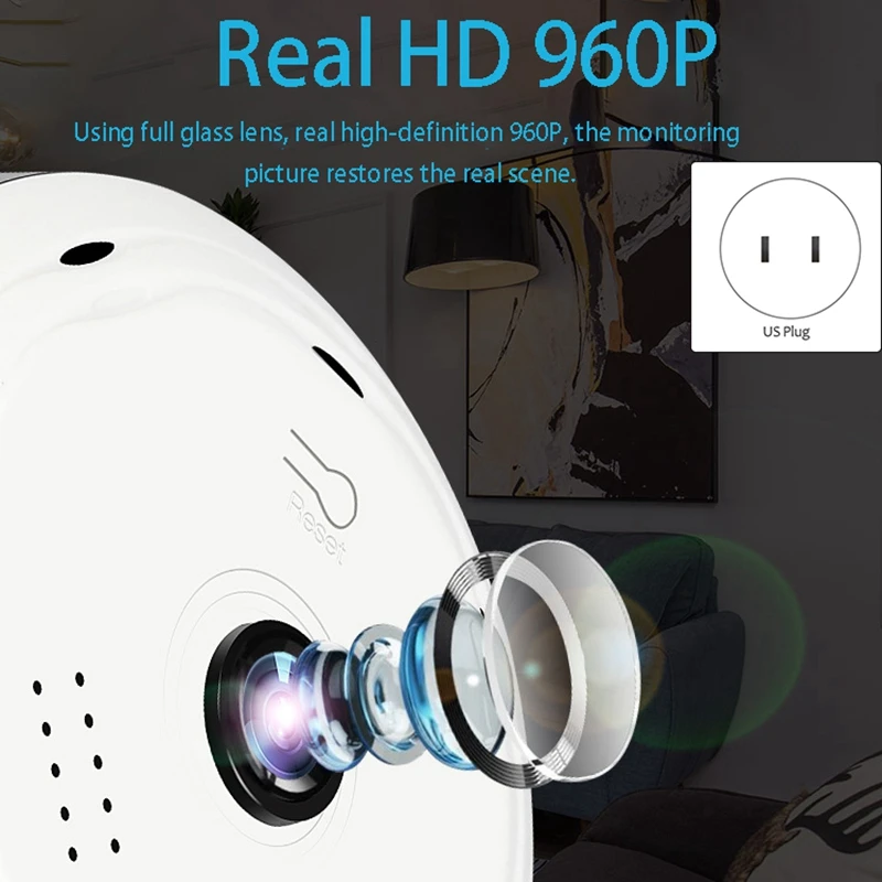 QJ3-360 для панорамной съемки WI-FI Камеры Скрытого видеонаблюдения сети инфракрасный