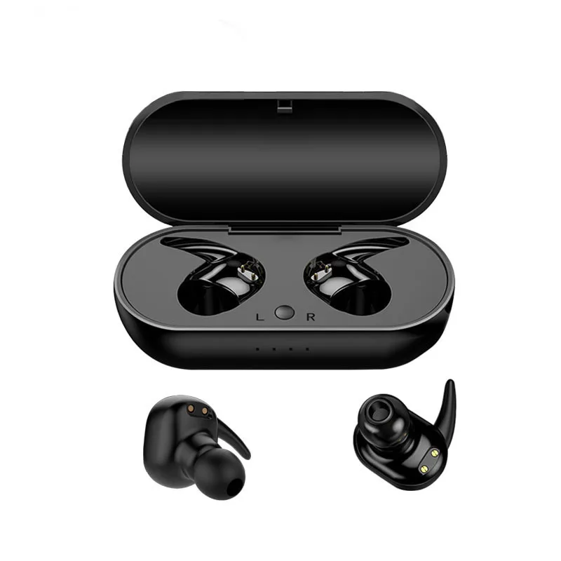 Беспроводные Bluetooth наушники wearbuds, спортивные стерео наушники, TWS с микрофоном, наушники для iPhone, Xiaomi, huawei, samsung, гарнитура - Цвет: Black