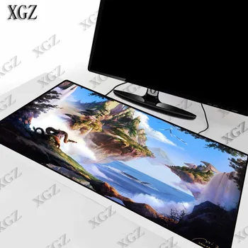 

XGZ Fantasy Mountain Scenery Gaming Lock Edge Mouse Mat Large Pad Gamer Notebook Computer pad s Office Desk