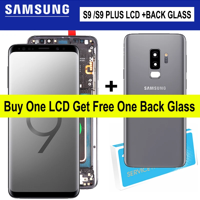 ЖК-дисплей Super Amoled с рамкой для SAMSUNG Galaxy S9 G960 G960F Plus G965 G965F сенсорный экран