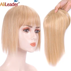 Synthetic Hair Ovehead Wiglet Hair Enhancer With Straight Bangs 3 Clips In Hair Extensions Hair Closure Hairpieces For Women
