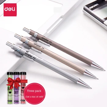 

Metal Automatic Pencil Deli 0.5/0.7mm Lead Automatic Pencils Drawing Design Painting Pencils School Office Supplies Writing Tool