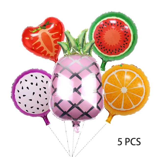 과일 호일 헬륨 풍선으로 여름 파티를 시원하게 장식하세요.