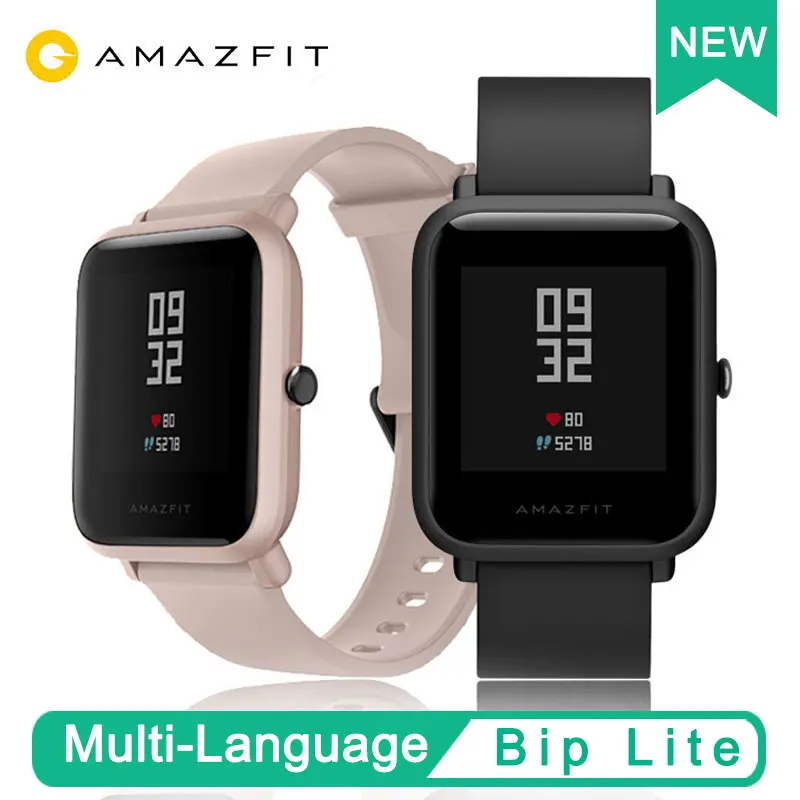 Глобальная версия умных часов AMAZFIT BIP LITE Huami 45 дней автономной работы 24 часовой