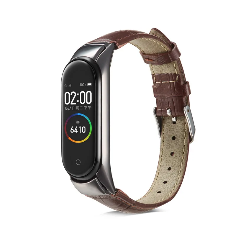 Ремешок для Xiaomi mi 3/4, ремешок из натуральной кожи, сменный ремешок для mi band 3, ремешок для часов, умные аксессуары
