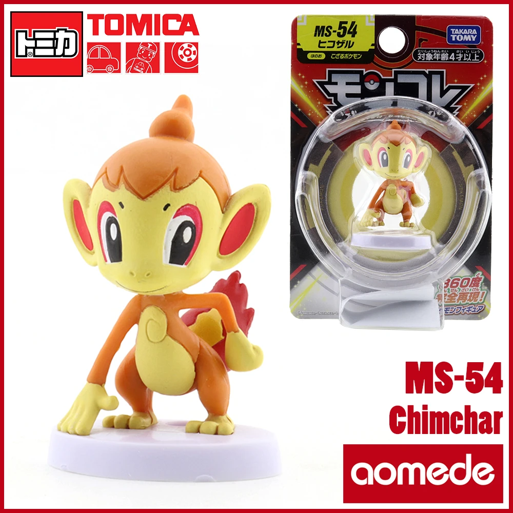 Takara Tomy Tomica Moncolle Ex Pokemon Figures Ms 54 Chimchar Resin Anime Figure Toys For Children Collectibles Action Figures Aliexpress