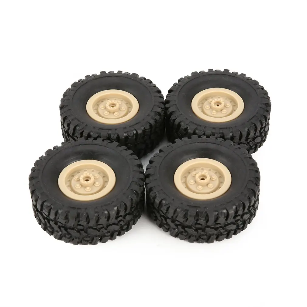 

4pcs Rubber Wheel Rim Tire Tyre for RC 1/16 Climbing Crawler Car WPL B-1/B-24/C-14/C-24/B-16 Truck Model Spare Parts Accessories