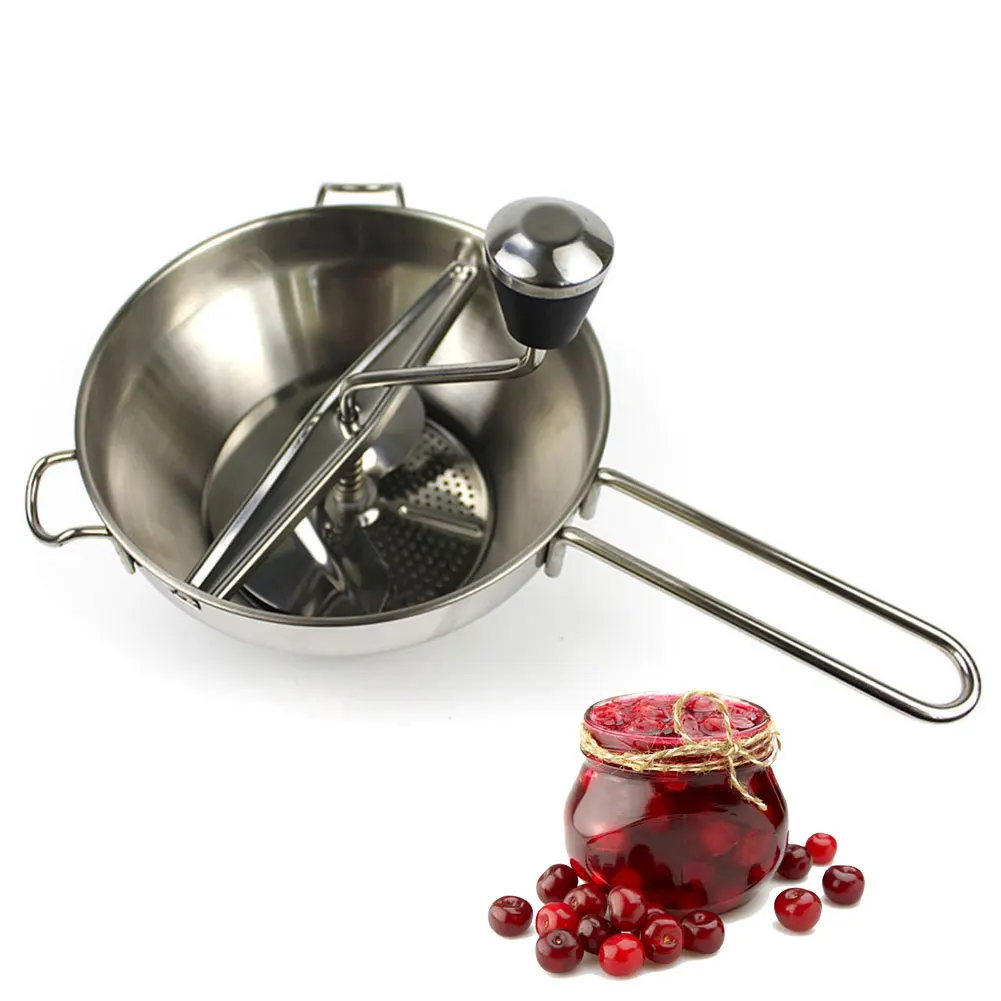 

Durable With 3 Discs Easy Clean Fruit Mixer Vegetables Food Mill Dishwasher Safe Baby Shredding Stainless Steel Kitchen Cooking
