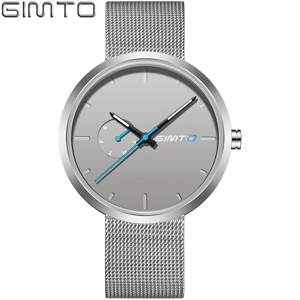 GIMTO Fashion Men Watches Male Top Brand Luxury Quartz Watch Men Casual Slim Dress Waterproof Sport WristWatch Relogio Masculino