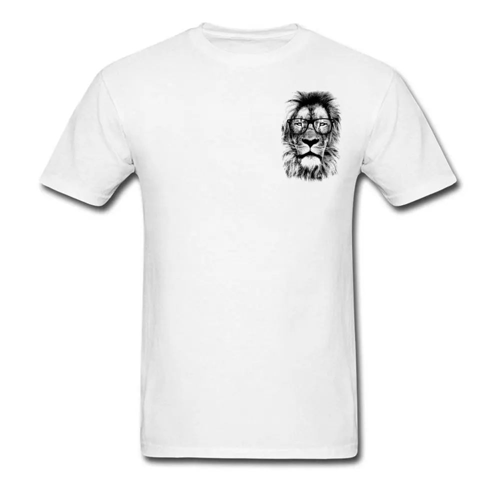 

3d Printed Lion Mens Summer T Shirts Round Collar Summer/Autumn New Tops Shirts Short Sleeve Company T-Shirts White Shirts