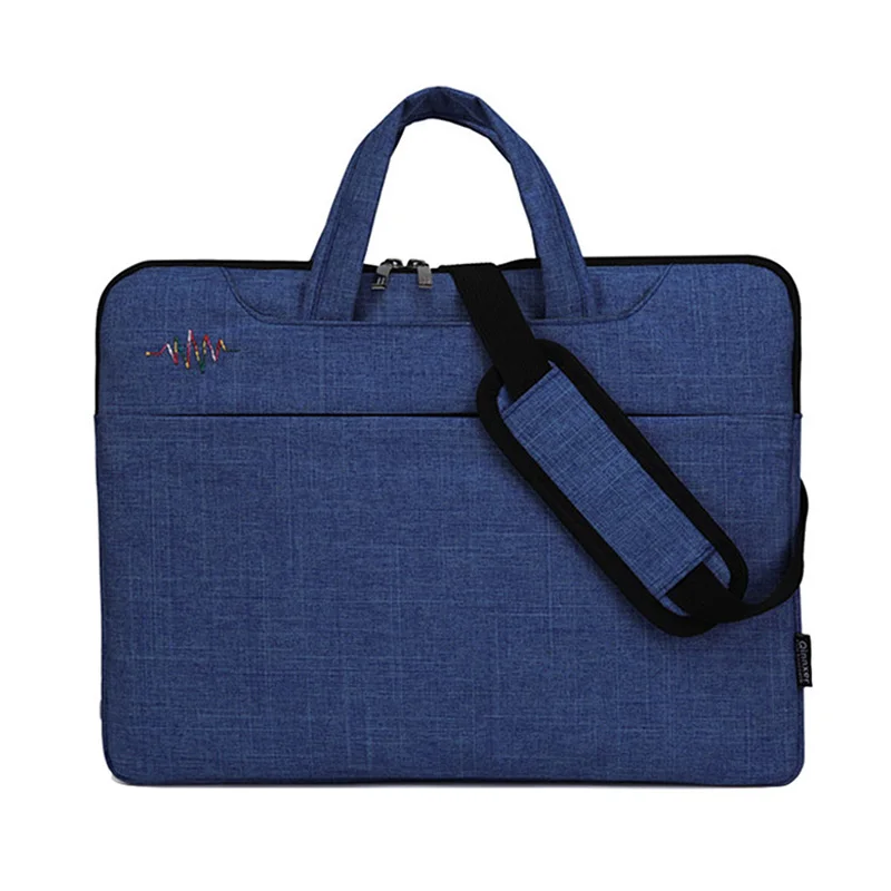 Dark blue 15.6inch Ноутбук Лидер продаж сумки портативные сумки для ноутбуков Macbook сумки Портфели однотонные сумки для ноутбуков мужские компьютерные сумки-мессенджеры - Color: Dark blue 15.6inch