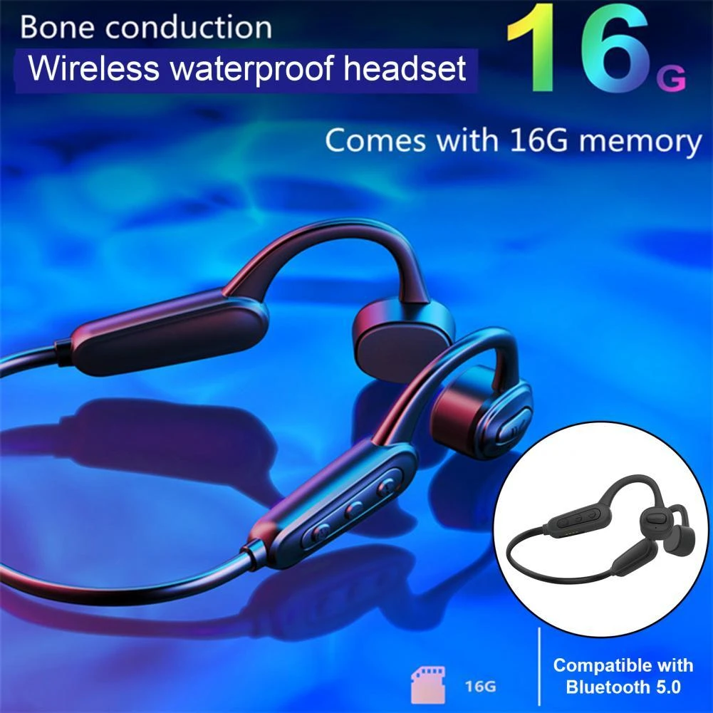 K8 auriculares IPX8 con Bluetooth 5,0, impermeables, 16GB, conducción ósea,  deporte inalámbrico, para natación|Auriculares y audífonos| - AliExpress