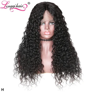 

Longqi 360 Water Wave Lace Frontal Wigs Density 150% Brazilian Remy Human Hair Wigs For Black Women Pre Pulcked With Baby Hair