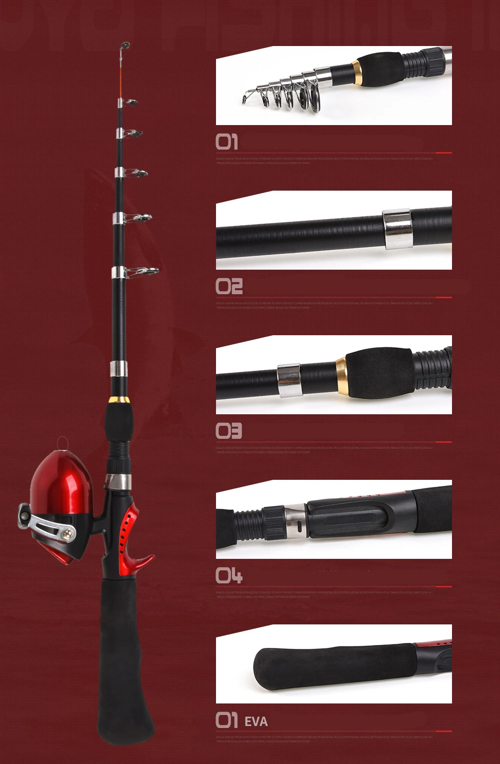 Vara de Pesca Gelo e Conjunto Portátil Telescópica Carretel Fiação 1.6 m Combinação Iniciante Varas Adolescente Pólo Engrenagem Luz no 16 combinação iniciante varas combinação adolescente vara de pesca pólo engrenagem