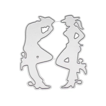 

Couples Dancing Metal Cutting Dies Stencils DIY Scrapbooking Card Making Album Stencil Embossing Clear Stamps And Dies New 2019