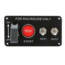 Carro 12v interruptor de ignição painel do motor de comutação iniciar empurrar o botão do carro de corrida 2 alternar quatro
