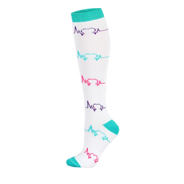 Compression Stockings Women Medias De Compresion Sport Sock Compression Stocking Calcetines De Compresion medias compresivas White ECG