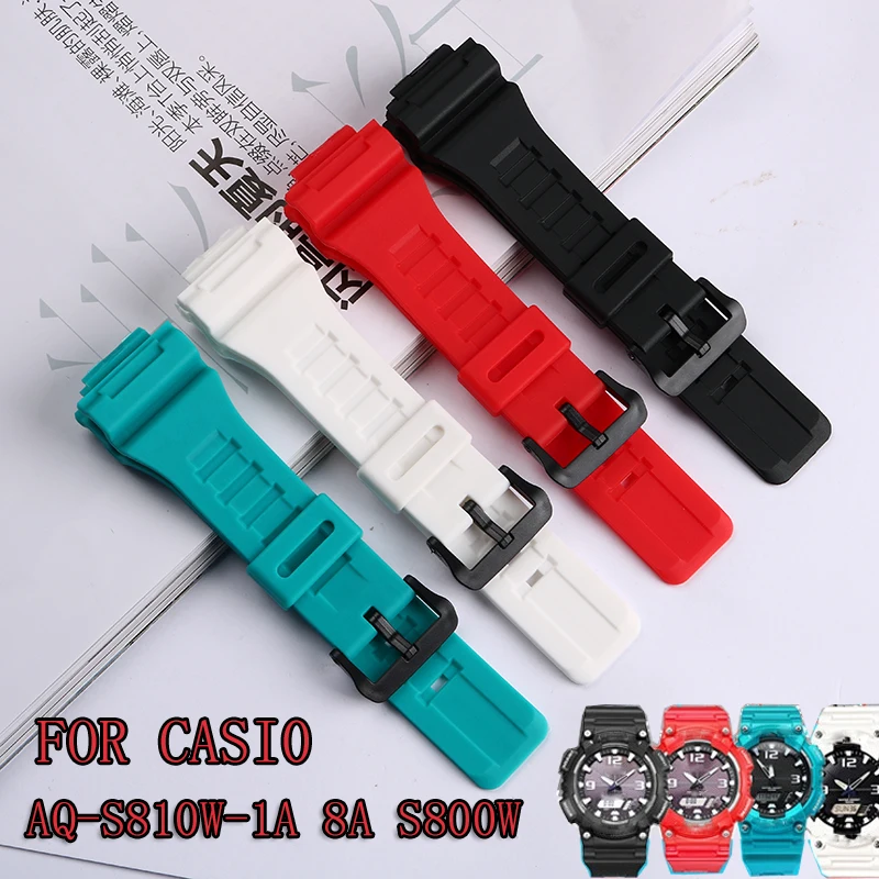 

Силиконовый ремешок для часов Casio AQ-S810W S800w, резиновый спортивный водонепроницаемый ремешок для часов, модный ремешок для наручных часов, 18 мм