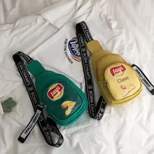 Новая стильная сумка через плечо с изображением картофельных чипсов, Женская нагрудная сумка из текстиля, многофункциональная спортивная уличная сумка через плечо