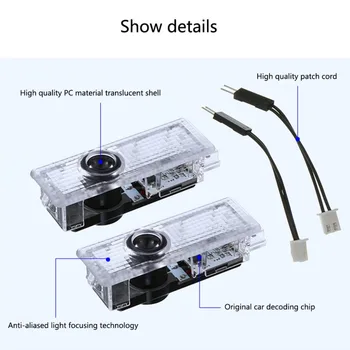

2Pcs/set Car 5W LED Logo Door Welcome Light Door Shadow Laser projection Light Fit For mini 2011--201 F56 2015
