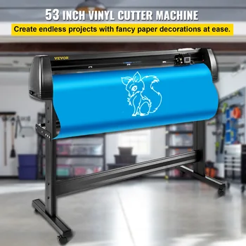 SucceBuy 53Inch Vinyl Cutter Plotter Machine 1350mm Vinyl Cutting Plotter Signmaster LCD Screen for DIY Advertising Label Making 2