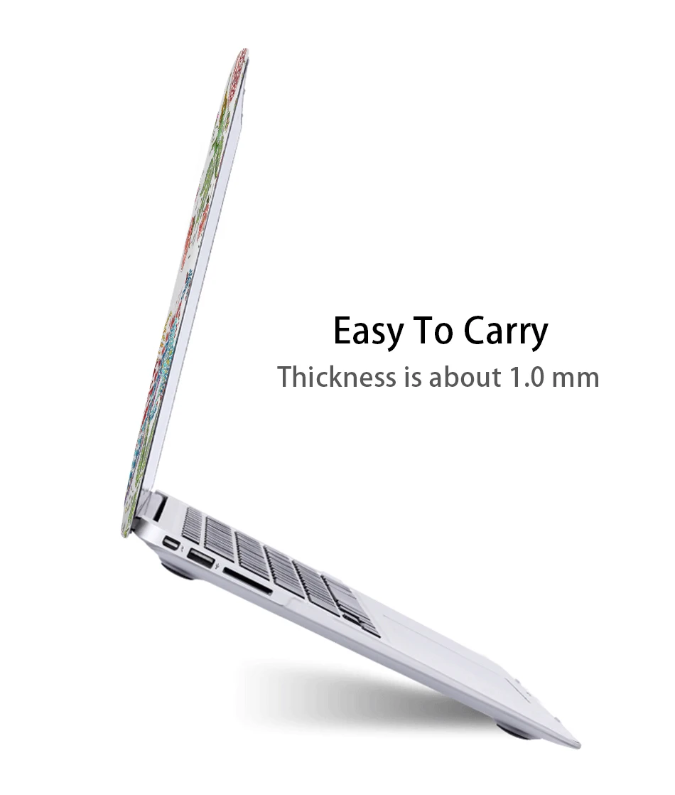 MTT чехол для ноутбука macbook air Pro retina 11 12 13 15 Сенсорная панель кристальная печать на прозрачной поверхности чехол для macbook air 13 дюймов