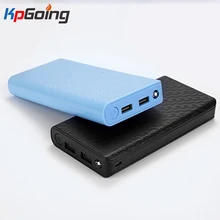 20000 мАч 7*18650 Внешний Аккумулятор Чехол DIY чехол для зарядного устройства с светодиодный светильник 2 usb порта Внешний корпус зарядного устройства для мобильного телефона