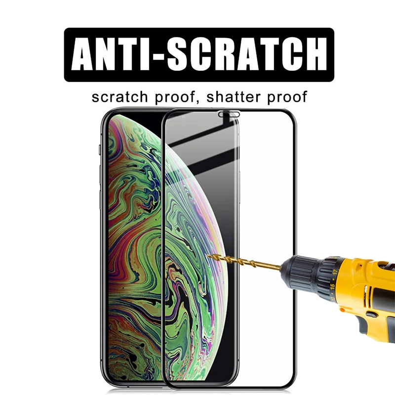 Защитное стекло закаленное для iPhone 11 Pro Max 7 8 6 6s Plus X XS XR|Защитные стёкла и плёнки| |