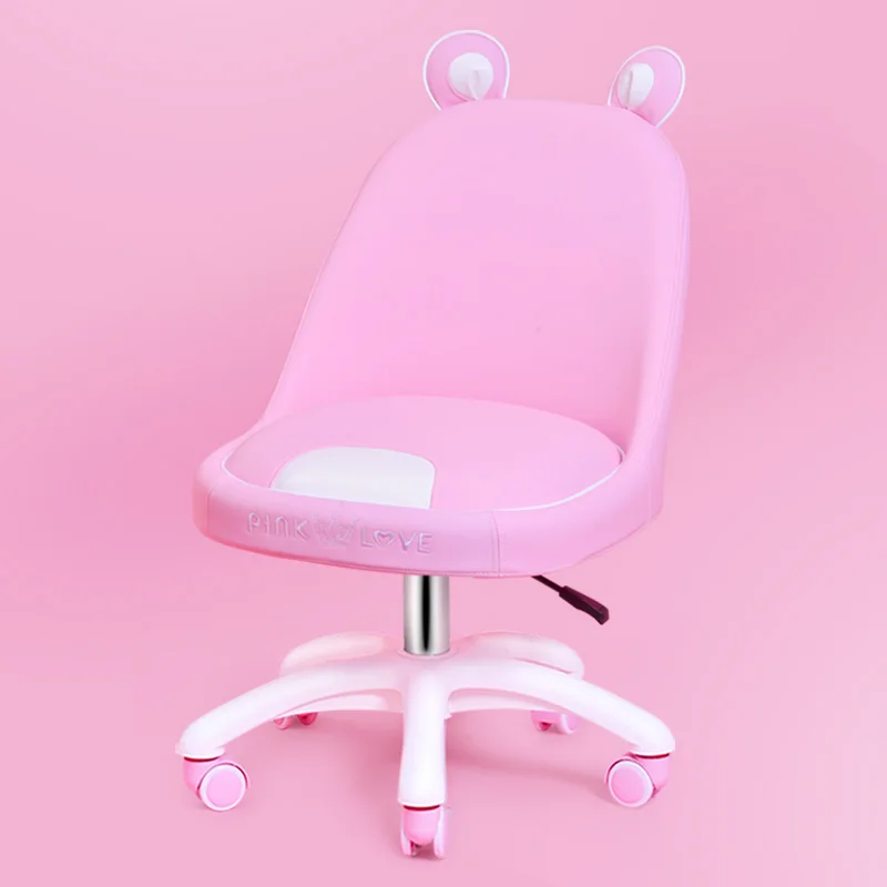 Стабильное милое женское компьютерное кресло с якорем для девочек розовые Мультяшные игровые кресла вращающиеся домашние студенческие стулья - Цвет: A