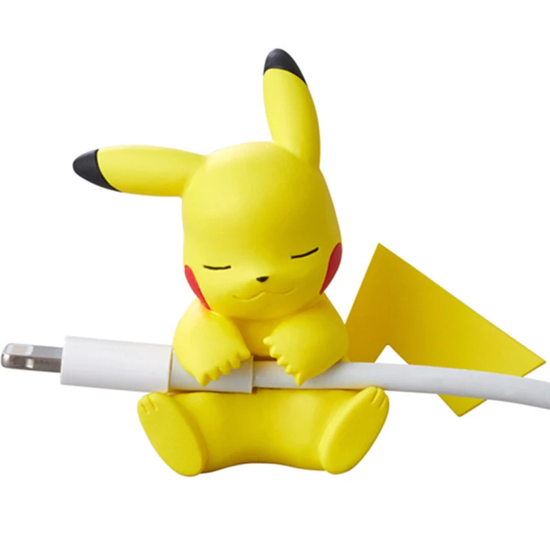 Pokemon Pikachu Usb Cable Bites Figures Eevee Data Cable Protective Cover Earphone Kawaii Cartoon Cute Jigglypuff Kids Toys Gift Action Figures Aliexpress