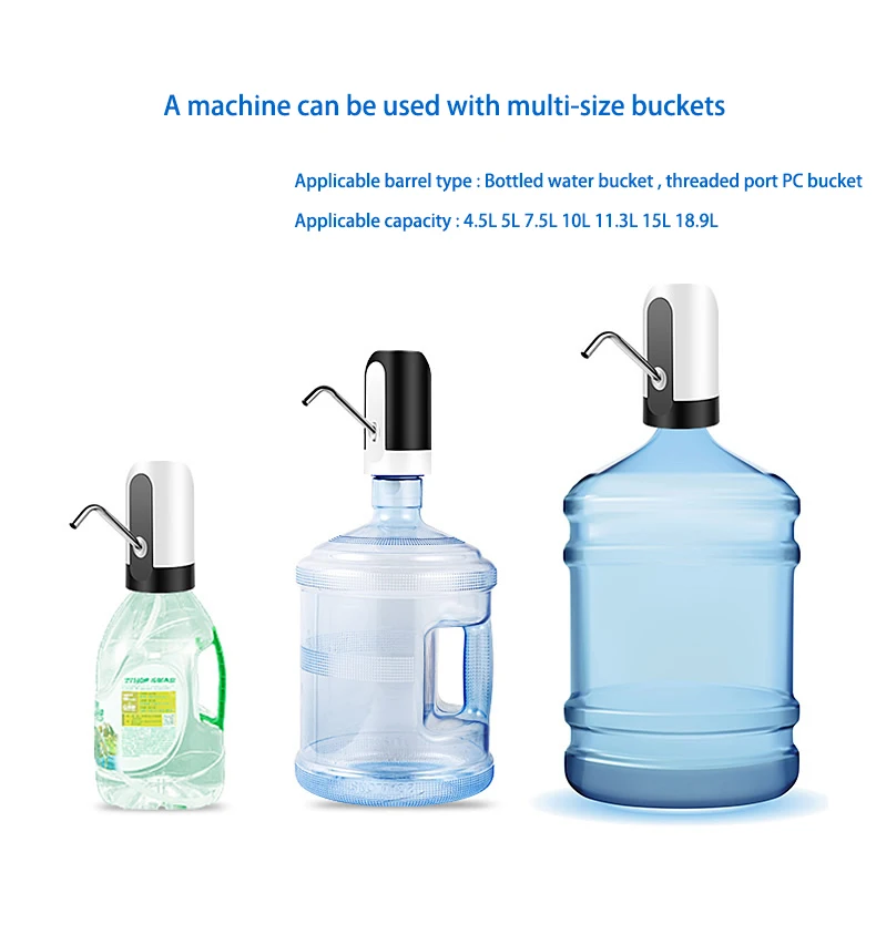 Автоматический диспенсер для питьевой воды с usb-зарядкой, водяной насос для бутылки, портативный диспенсер для питьевой воды, Электрический напорный насос
