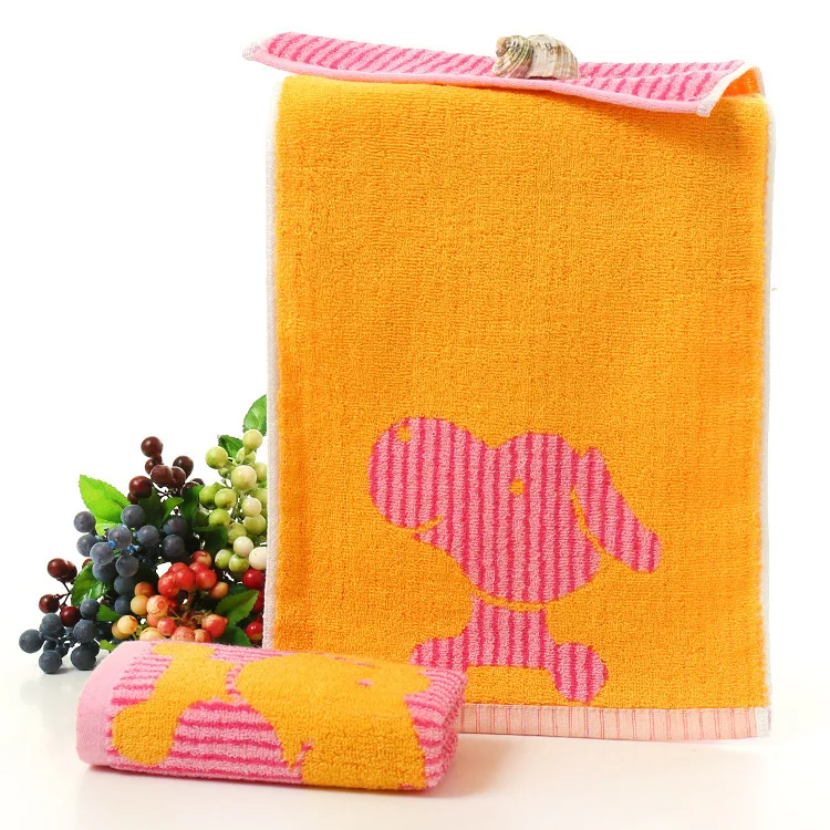 

Pure Cotton CHILD'S Towel Towel Yarn Dyed Cartoon Dog Snoopy Kids' Towel Wechat Business