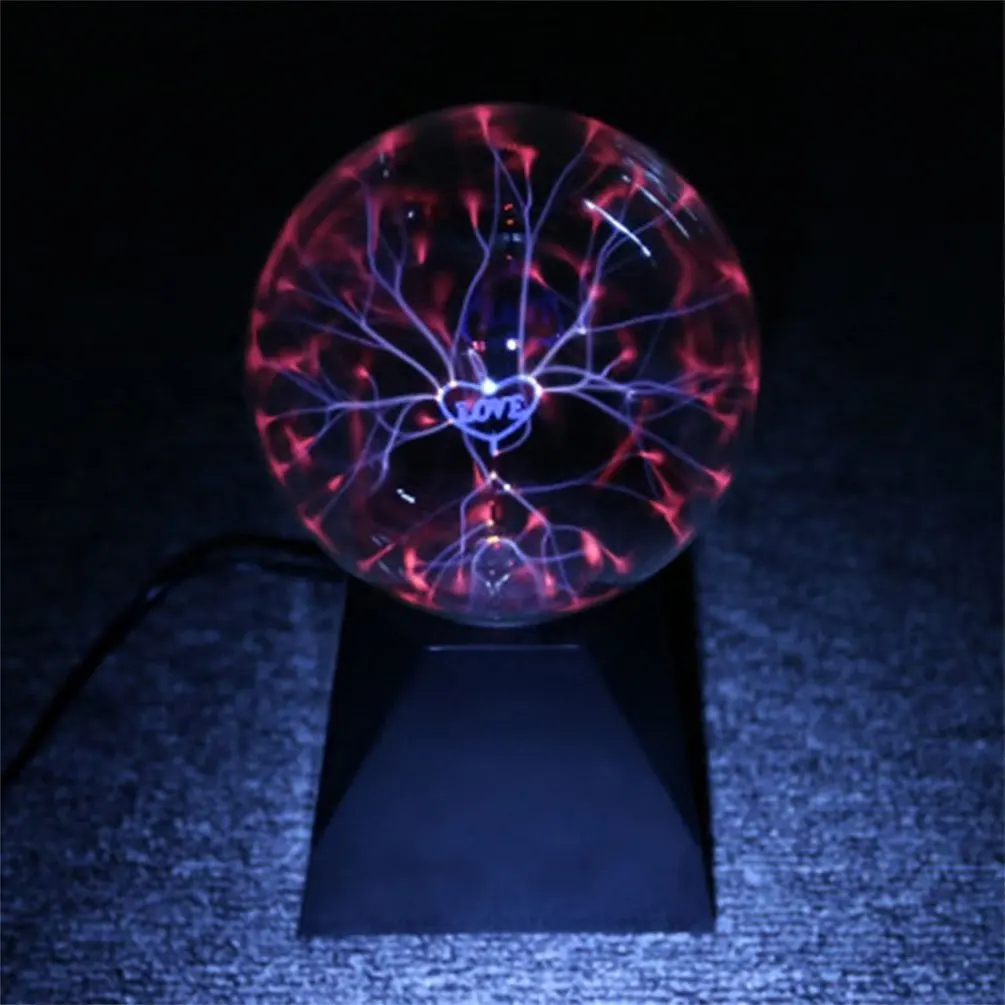 

Crystal Globe Desktop Light USB Powered Plasma Ball Sphere Lightning Lamp Transparent Home Party Ball Night Lamp