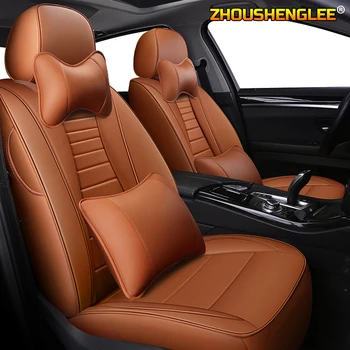 

ZHOUSHENGLEE Custom Leather car seat cover For audi a3 8p 8l sportback A4 A6 A5 Q3 Q5 Q7 auto accessories covers for vehicle sea